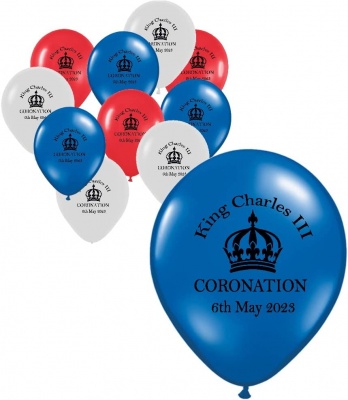 King Charles III Coronation Balloons 12pc Latex